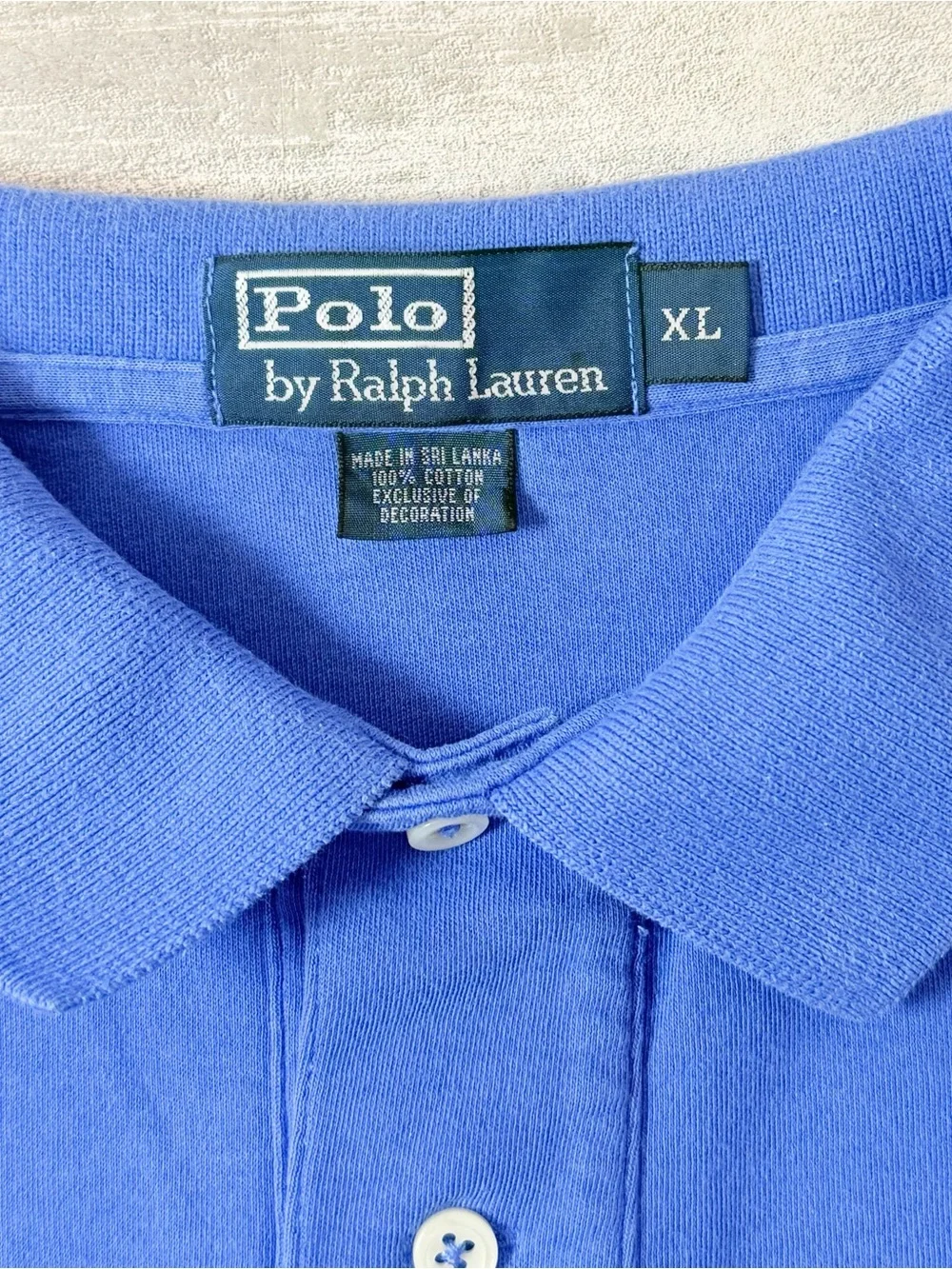 Polo Ralph Lauren Blue Orange Pony Cotton Polo Shirt Mens XL Classic Fit